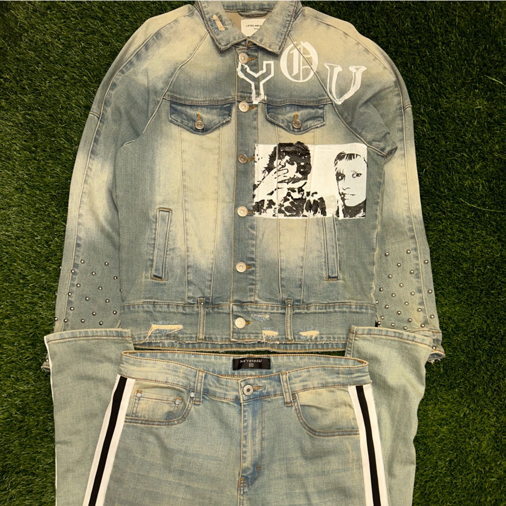 Custom Jean jacket & matching jeans